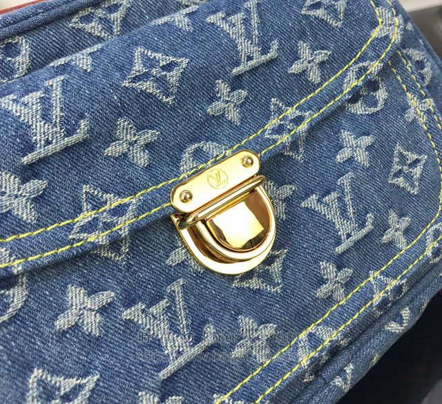 LV女包 44466 路易威登Vintage牛仔腰包 LV中古絕版牛仔腰包 2019新款LV女挎包  ydh2985